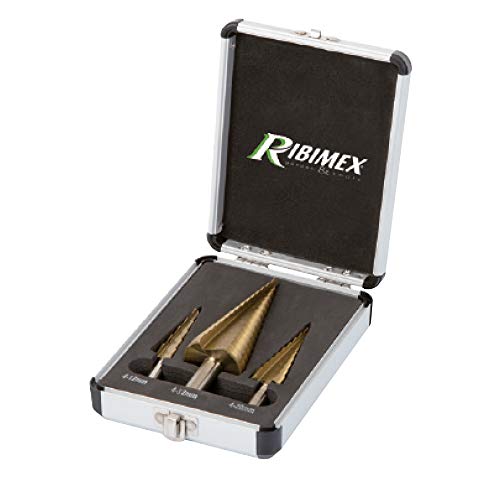 Ribimex Prfex3/Vb Set 3 Punte A Scalini In Valigetta, 3 Pezzi