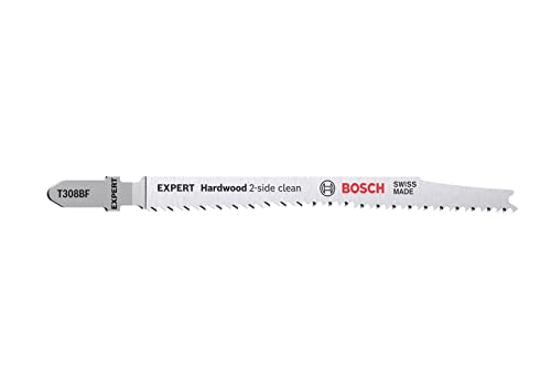 Bosch Professional 5X Lame Per Seghetto Alternativo Expert ‘Hardwood 2-Side Clean’ T 308 Bf (Per Pannelli Rivestiti In Plastica, Pannello Multiplex, L