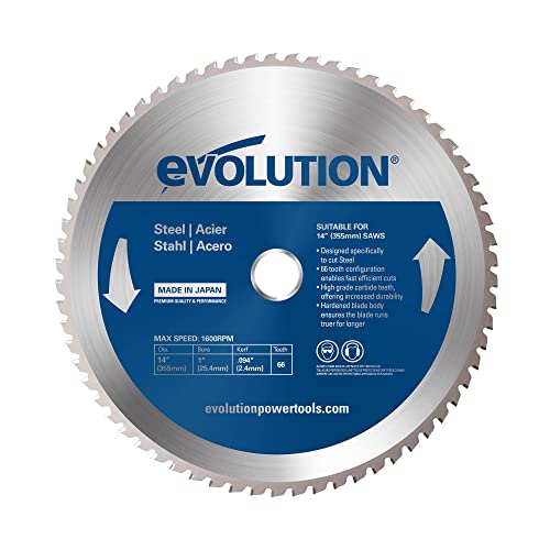 Evolution M255Tct-52Ms - 255 Mm Lama Per Taglio Di Acciaio Dolce - Lama Per Metallo A 52 Denti Con Punte In Carburo Che In Pratica Non Genera Surrisca