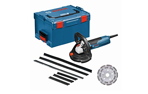 Bosch Professional Levigatrice Per Calcestruzzo Gbr 15 Cag (Motore Da 1.500 Watt, Incl. Mola A Tazza Diamantata 125 Mm, 3 Spazzole A Corona Di Ricambi