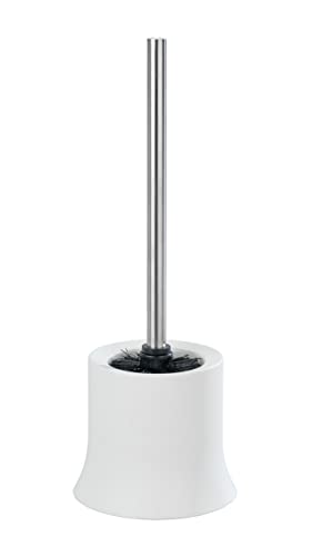 Wenko Portascopino Per Wc Basic Bianco, Polipropilene, 14 X 38 X 14 Cm, Bianco