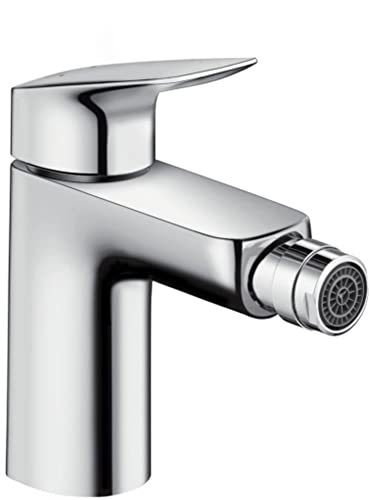 Hansgrohe Logis - Rubinetto Per Bidet Con Scarico A Tirante, Miscelatore Monocomando Per Bidet Con Altezza Bocca 100 Mm, Cromo