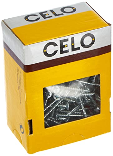 Celo 9440Vlox200 - Vite Per Legno Velox Filettatura Completa Testa Svasata Stampata, Diametro: 4 X 40 Mm, Zincato, 200 Pezzi