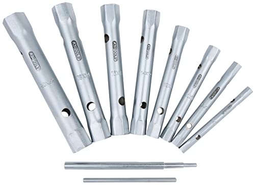 Ks Tools 518.0900 Serie Di Chiavi A Tubo, 10 Pz, 6X7-20X22Mm