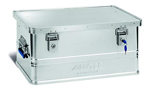 Alutec Classic 48 Aluminium Box (Capacità 48 Litri, Dimensioni Interne (Lxaxp) 550 X 350 X 250 Mm / Dimensioni Esterne (Lxaxp) 575 X 385 X 270 Mm, Con