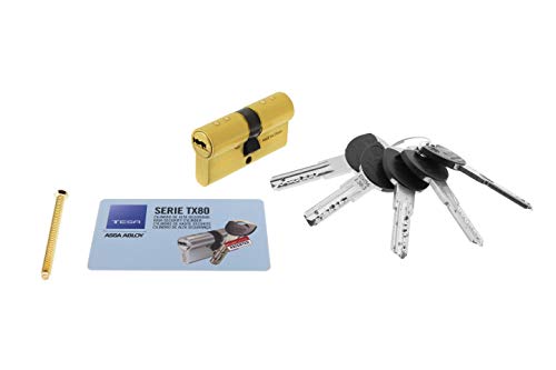Tesa Assa Abloy, Cilindro Ad Alta Sicurezza Brevettato Tx80, Tx853040N