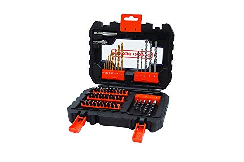 Black+Decker A7232-Xj Set Per Forare Ed Avvitare, 0 V, Nero, 50 Pezzi, Set Di 50