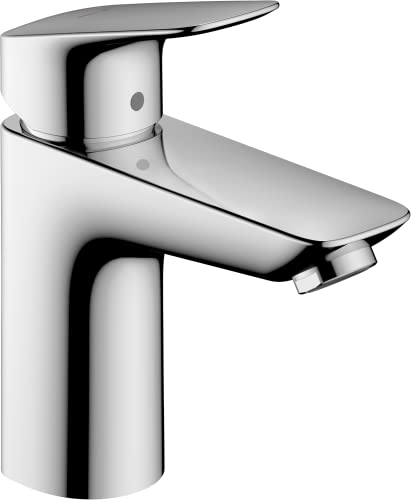 Hansgrohe Logis Miscelatore Monocomando Lavabo 100 Coolstart Senza Saltarello, Cromo, 71103000