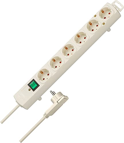 Brennenstuhl, Presa Multipla Comfort-Line Plus Con Le Linguette 6-Posti