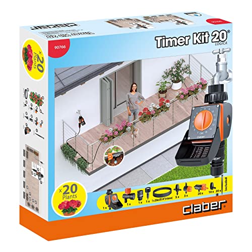 Timer Kit 20 Logica Claber, Impianto Di Irrigazione Automatico A Goccia