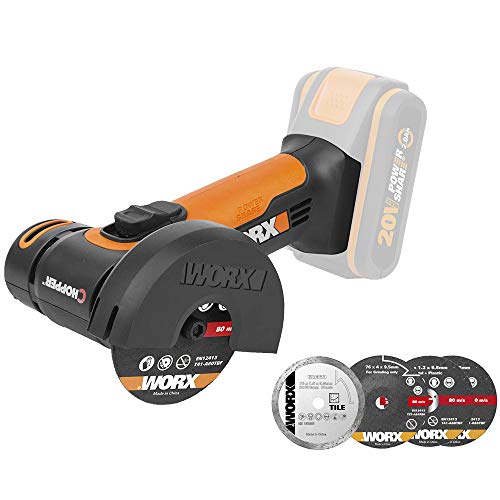 Worx Wx 801.9 Mini Smerigliatrice "Chopper" A Batteria 20V (Solo Corpo Macchina)