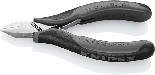 Knipex Tronchese Laterale Per Elettronica Esd Rivestiti In Materiale Bicomponente 115 Mm 77 32 115 Esd