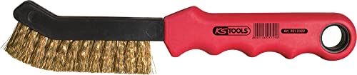 Ks Tools 201.2322 Spazzola P.Pinza Freni In Filo D'Acciaio A 2 Ranghi,Ondulata,225Mm