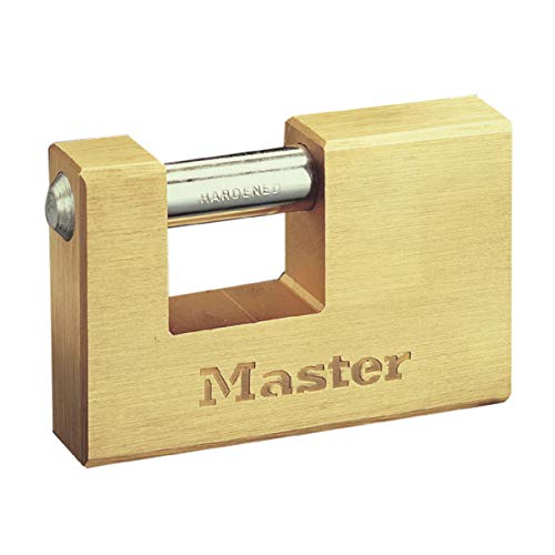 Master Lock 606Eurd Lucchetto Rettangolare In Ottone Massiccio A Chiave, Oro, 6,5 X 6,3 X 1,4 Cm