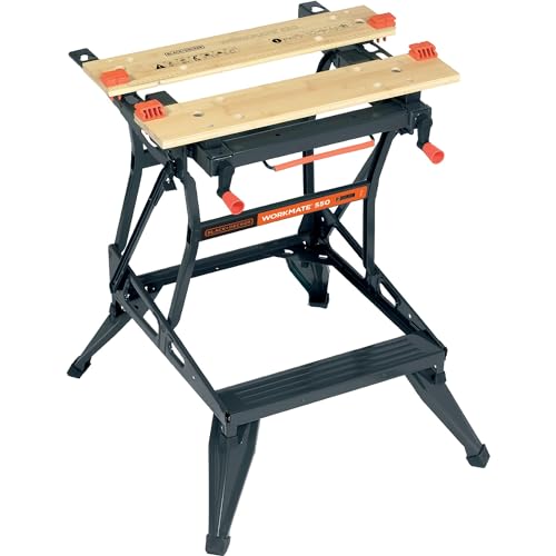Black+Decker Wm550-Xj Banco Da Lavoro Workmate Ad Altezza Variabile