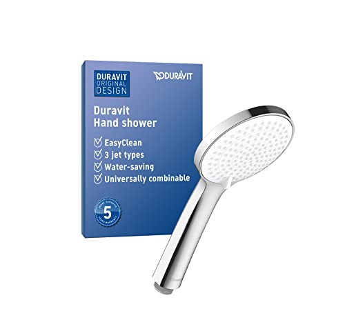 Duravit Universal Doccetta A Mano, Doccia Con 3 Tipi Di Getto (Rain, Intense Rain, Soft Rain), Doccia A Mano Rotonda (Ø 110 Mm), Doccetta Con Funzione