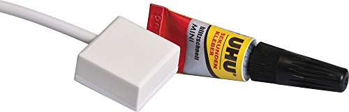 Abus 569852 Gbm7300 W Sb - Sensore Passivo Di Rottura Vetri, Senza Alimentazione, Colore: Bianco