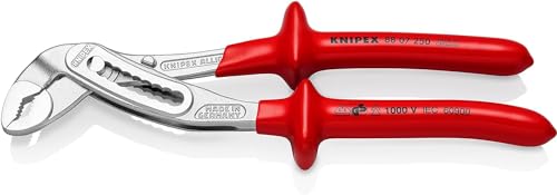 Knipex Alligator Pinza Regolabile Per Tubi E Dadi Cromata, Isolati Ad Immersione, Collaudati Vde 250 Mm 88 07 250
