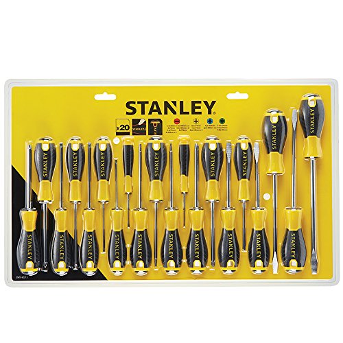 Stanley Stht0-60213 Set Di Cacciaviti Essenziali - Giallo (20 Pezzi)