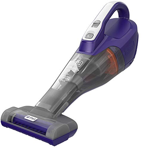 Black+Decker Dvb315Jp-Qw, Dvb315Jp-Qw-Aspirador De Mano Para Mascotas 12V 1,5Ah Y Accesorios, Blu Cobalto, 24 W, 400 Milliliters, 0 Decibeles