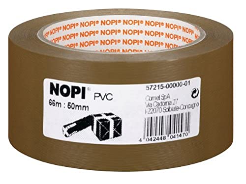 Nopi 57215, Nastro Adesivo In Pvc, 66Mm X 50 M, Marrone