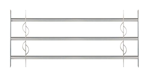Alberts 563639 Inferriata Per Finestre Secorino Style | Estendibile Per Finestre Esterne | Griglia Antieffrazione | Zincata Blu | 450 X 1000-1500 Mm
