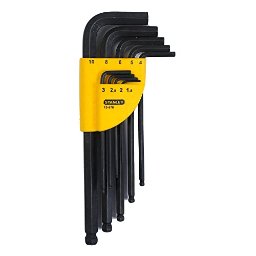 Stanley 1-13-976 Chiavi Esagonali Piegate, Sferiche, Set Di 9 Pz