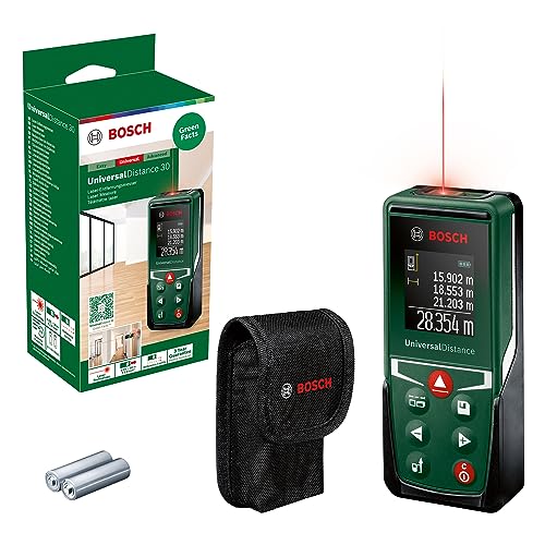 Bosch Home And Garden Distanziometro Laser Universaldistance 30 (Misura Distanze Fino A 30 M Con Precisione, Funzioni Di Misurazione, Funzione Di Memo