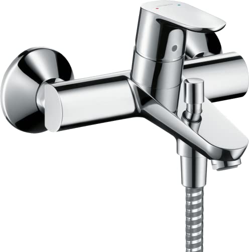Hansgrohe Focus - Rubinetto Per Vasca Da Bagno Esterno Per 2 Utenze, Miscelatore Monocomando Per Vasca, Cromo