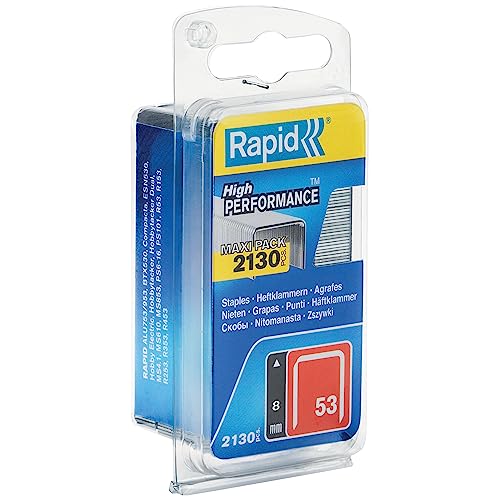 Rapid 5000742 Rapid No. 53 Graffe A Filo Fine 8 Mm, Acciaio