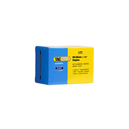 Tacwise 0311 Tcwise 90 Punti Sottili Da 45Mm Ideale Per Applicazioni Semi Professionali Per Fissaggio Legno, Argento, 40 Mm
