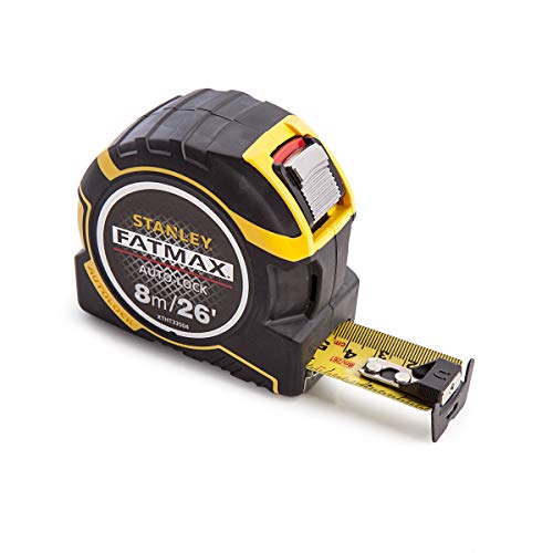 Stanley Tools Fatmax Pro - Metro A Nastro Autobloccante, Professionale, Lunghezza: 8 M