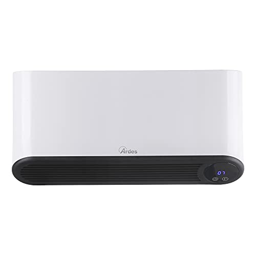 Ardes | Ar4W05P Pareto Flex Termoventilatore Ceramico Da Parete 2000W Waterproof, Termoventilatore Da Bagno Programmabile Timer 12 Ore, Pannello Ceram