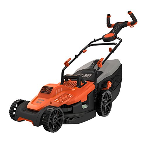 Black+Decker Tagliaerba Elettrico Ampiezza Taglio 38 Cm, Capacità Di Raccolta 45 Litri, Doppia Impugnatura Regolabile 1600 W, Bemw471Es-Qs