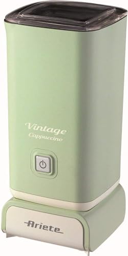 Ariete 2878 Vintage Schiumatore -Montalatte Per Cappuccino, Tè, Cioccolata Calda E Fredda, Infusi Liofilizzati, 500 Watt, Verde/Beige