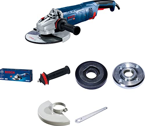 Bosch Professional Smerigliatrice Angolare Gws 24-230 Jz (2.400 Watt, Incl. Impugnatura Agg. Anti-Vibrazioni, Flangia Di Montaggio, Dado Di Serraggio,
