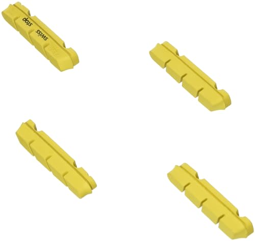 Kit 4 Zapatas Swissstop Flash Amarillo - Carbon