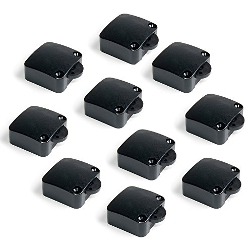 Emuca 5070917 Kit Interruttori Per Porte/Ante Posizioni On-Off 250V Ac - 10A, Nero, Set Di 10 Pezzi