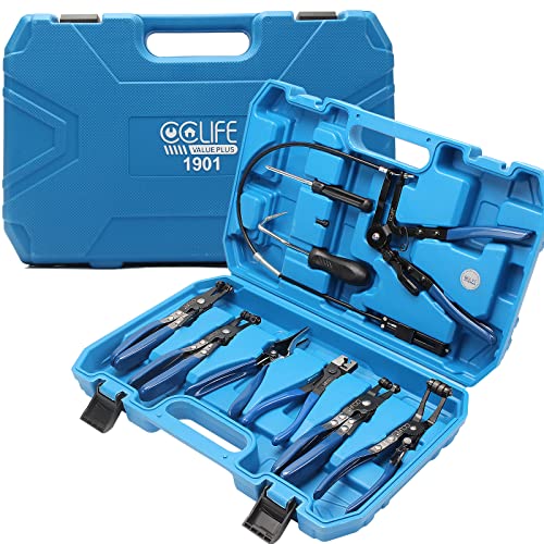 Cclife 9 Pezzi Pinza Fascette Auto Set Di Pinze Per Fascette Stringitubo Per Riparazione Auto