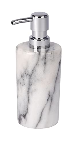 Wenko Dispenser Sapone Onyx, Marmo, 7.5 X 18 X 8.5 Cm, Bianco
