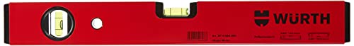 Würth 40 Cm Profi Livella In Alluminio, Profilo Verwindungsarmes Rettangolo Con Inserti Laterali Lisce, Meßgenauigkeit 0,5 Mm/M