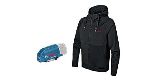 Bosch Professional Giubbotto Riscaldabile Ghh 12+18V Xa (Taglia M, Incl. Adattatore Di Ricarica Usb Gaa 12V-21, Senza Batteria)
