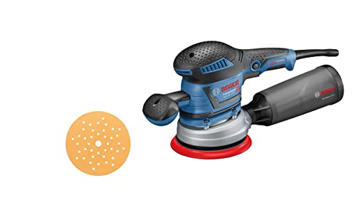 Bosch Professional Levigatrice Rotoorbitale Gex 40-150 (Incl. Impugnatura Suppl., Conten. Raccoglipolvere, ⌀ Platorello 150 Mm, Foglio Abrasivo C470 P