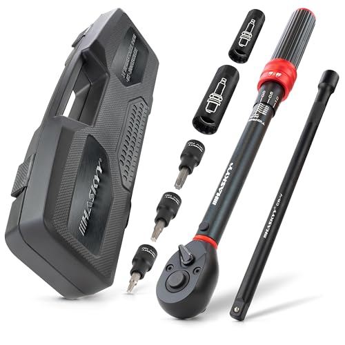 Haskyy Chiave Dinamometrica 3/8", 10-60 Nm, Chiave Per Candela, Magnetica, 14-16 Mm, Con Punte Torxbits T20, T30, T40, Con Adattatore Di Prolunga Per