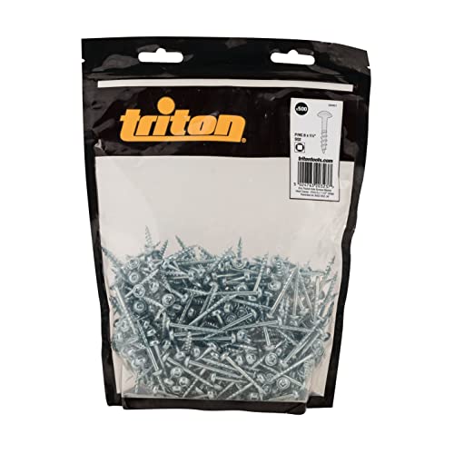 Triton 560821 Viti A Foro Tascabile In Zinco, Argento, 8 X 1-1/2-Inch, Set Di 500 Pezzi