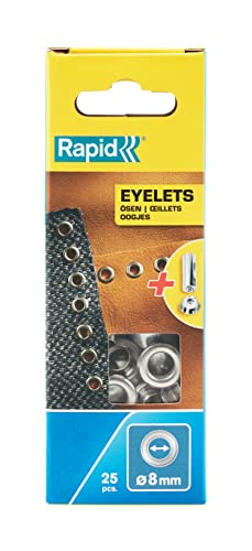Rapid 5000411 - Set Di Occhielli, 25 Pezzi, 8 Mm