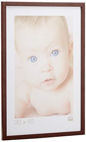 Deknudt Frames S44Ch4 - Portafoto Basic, Legno/Mdf/Vetro, Marrone Scuro, Formato Immagine 30 X 45 Cm