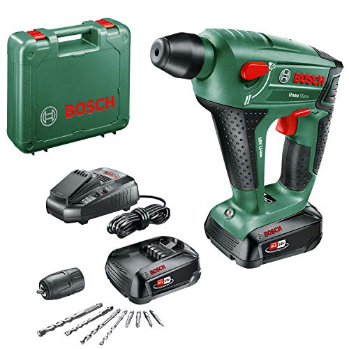 Bosch Home And Garden Uneo Maxx Martello Perforatore Ricaricabile, Con 2 Batterie, 18 V