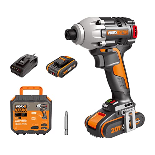 Worx Wx261 Avvitatore Ad Impulsi Brushless 230Nm.-20V Con 2 Batterie Da 2.0Ah