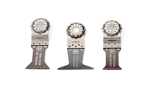 Fein E-Cut Combo Starlock Wood & Metal 3 Lame Da Taglio In Profondità E-Cut Per Operazioni Di Taglio In Legno E Metallo